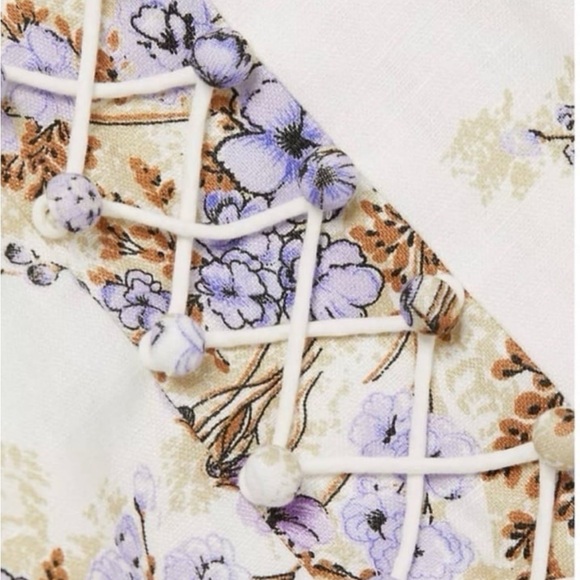 Zimmermann Jude Floral Linen Cut-out minidress - Picture 8 of 12